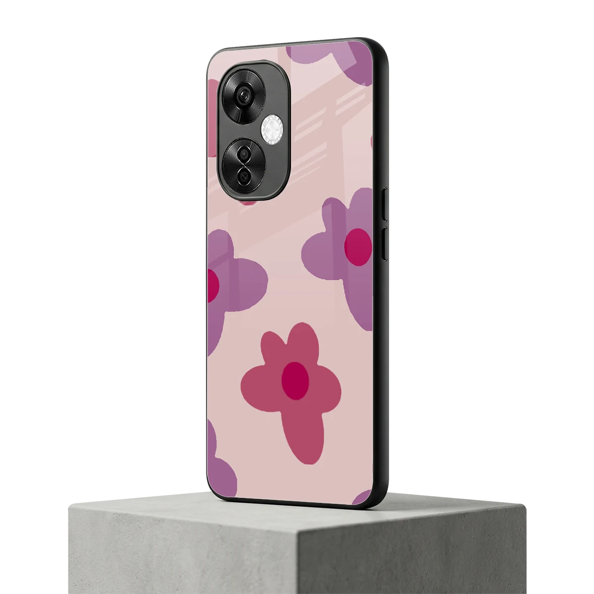 Floral Purple oneplus nord ce 3 lite mobile cover | shockproof glass phone case