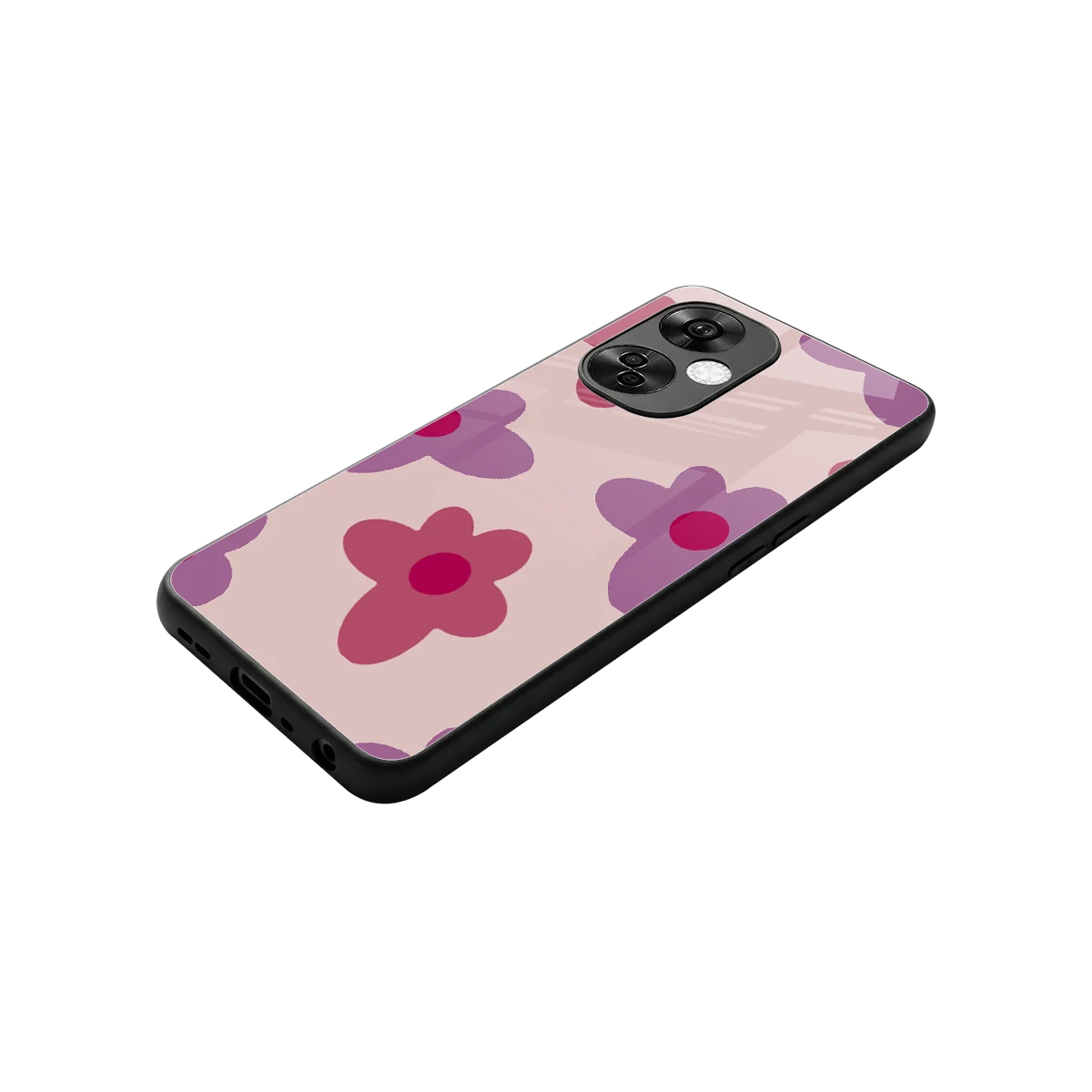 Floral Purple stylish phone case for oneplus nord ce 3 lite | glossy glass and slim fit