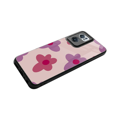 Floral Purple stylish phone case for oneplus nord ce 2 | glossy glass and slim fit