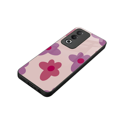 Floral Purple stylish phone case for oppo a3 pro | glossy glass and slim fit