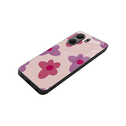 Floral Purple stylish phone case for oppo a5x 5g | glossy glass and slim fit