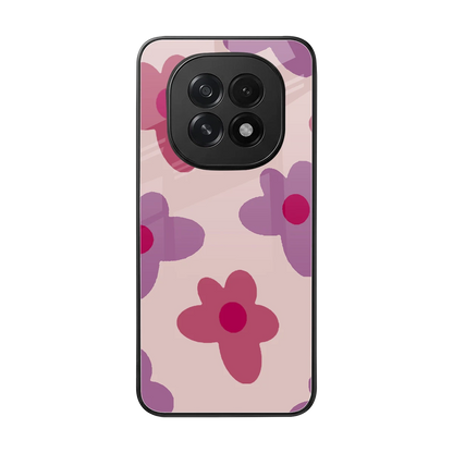 Floral Purple back phone cover | glass case for oppo f29 5g
