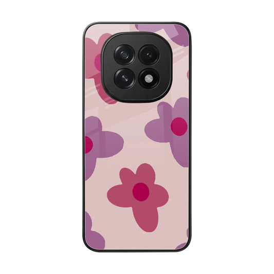 Floral Purple back phone cover | glass case for oppo f29 5g