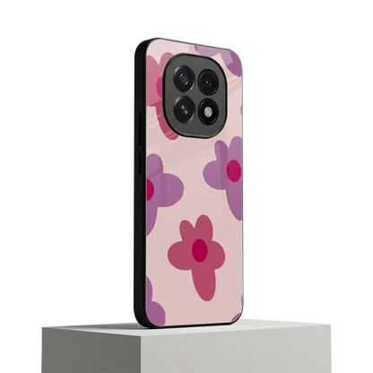 Floral Purple oppo f29 5g mobile cover | shockproof glass phone case