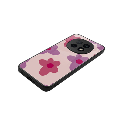 Floral Purple stylish phone case for oppo f29 pro 5g | glossy glass and slim fit