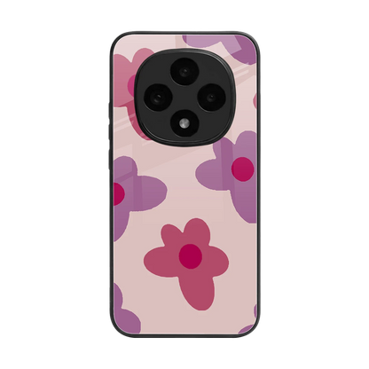 Floral Purple back phone cover | glass case for oppo f31 pro 5g