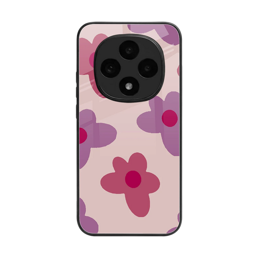 Floral Purple back phone cover | glass case for oppo f31 pro 5g