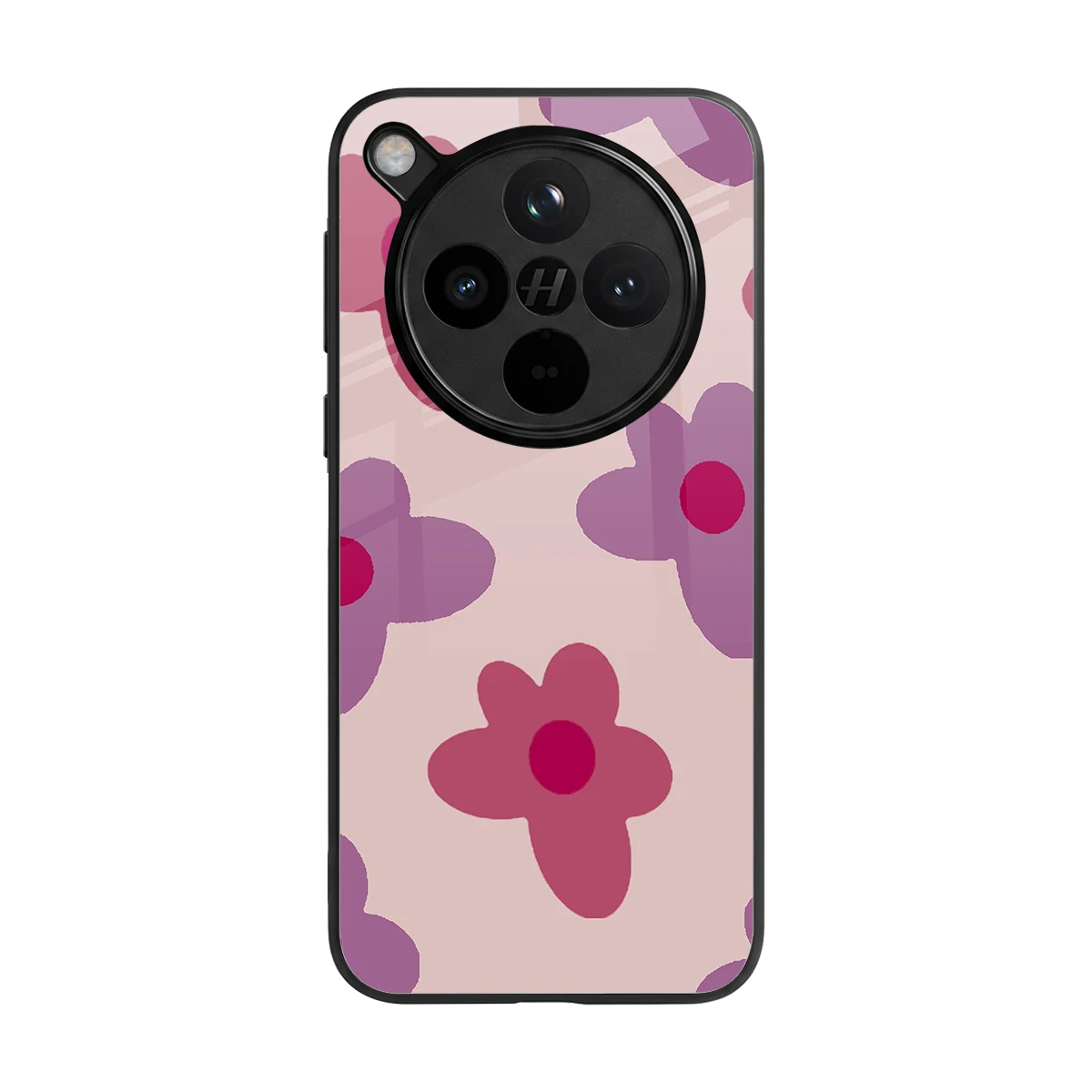Floral Purple back phone cover | glass case for oppo find x8
