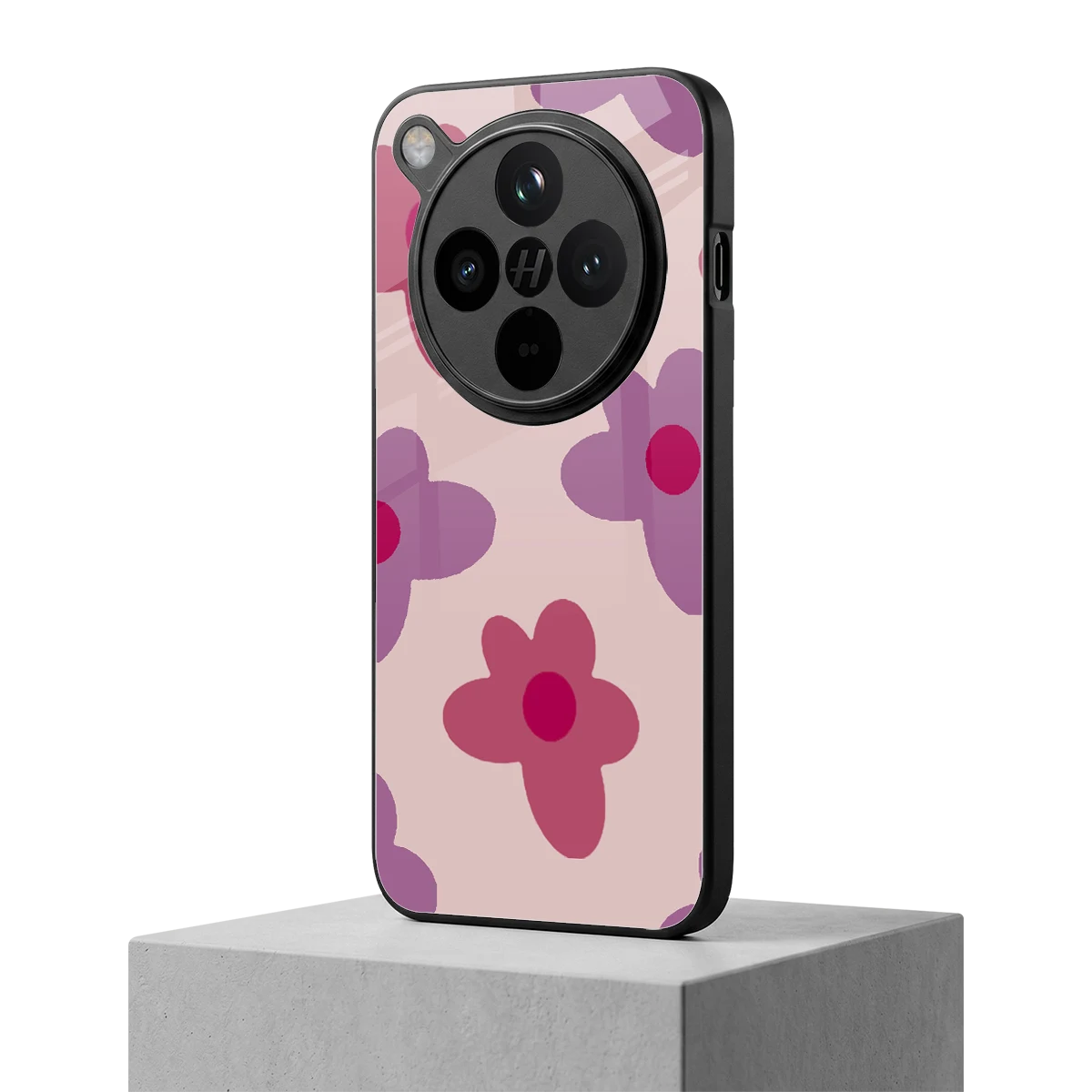 Floral Purple oppo find x8 mobile cover | shockproof glass phone case