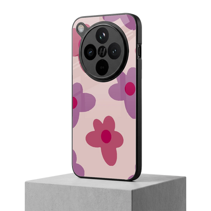 Floral Purple oppo find x8 mobile cover | shockproof glass phone case
