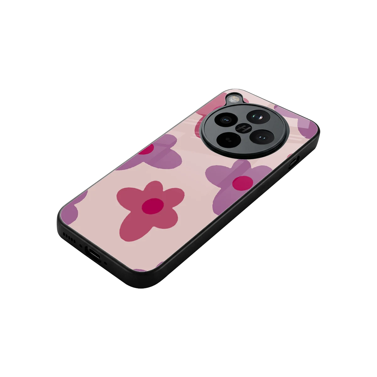 Floral Purple stylish phone case for oppo find x8 | glossy glass and slim fit