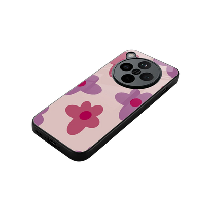 Floral Purple stylish phone case for oppo find x8 | glossy glass and slim fit