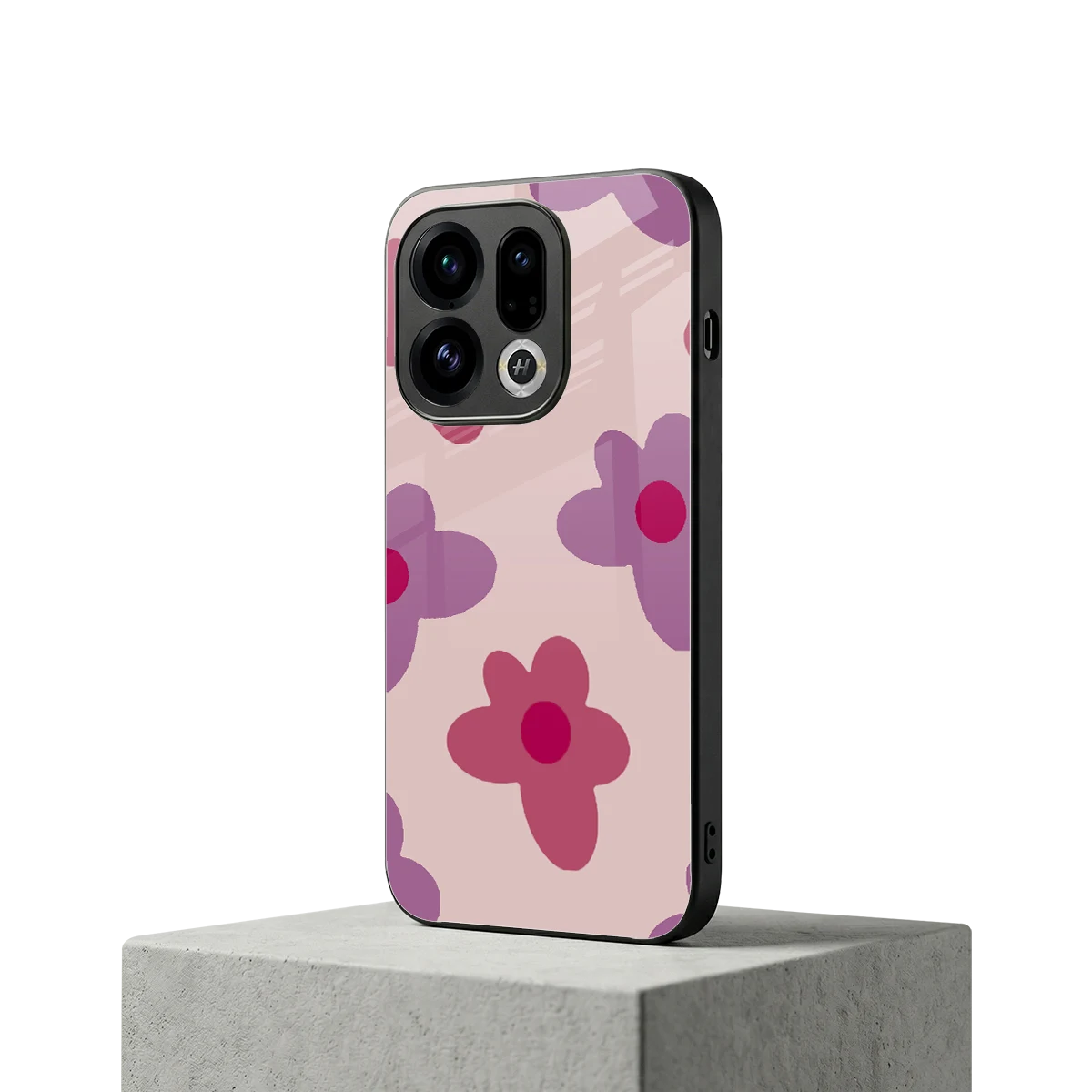 Floral Purple oppo find x9 mobile cover | shockproof glass phone case