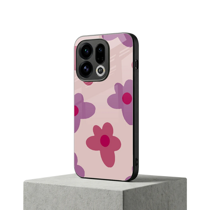 Floral Purple oppo find x9 mobile cover | shockproof glass phone case