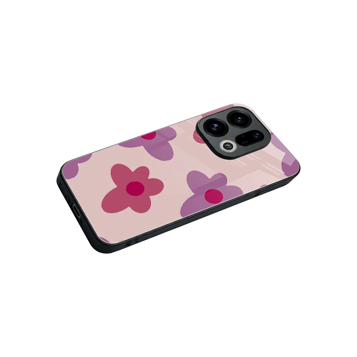 Floral Purple stylish phone case for oppo find x9 | glossy glass and slim fit