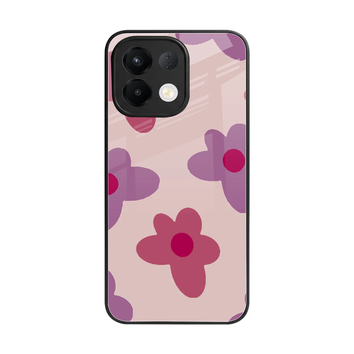 Floral Purple back phone cover | glass case for oppo k13 5g