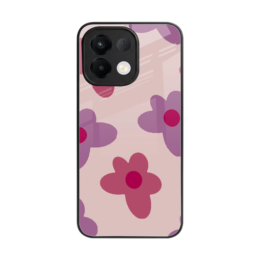 Floral Purple back phone cover | glass case for oppo k13 5g