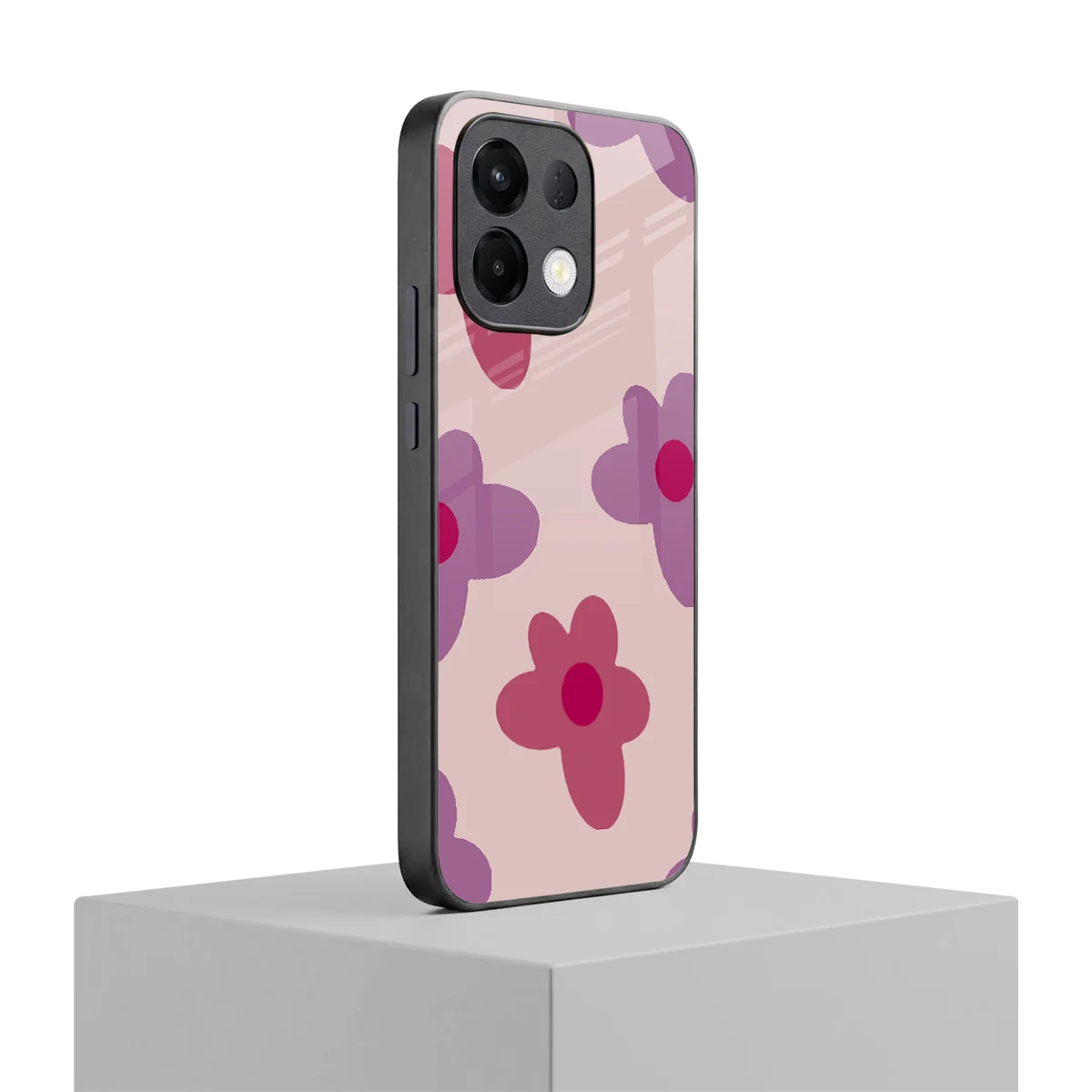 Floral Purple oppo k13 5g mobile cover | shockproof glass phone case