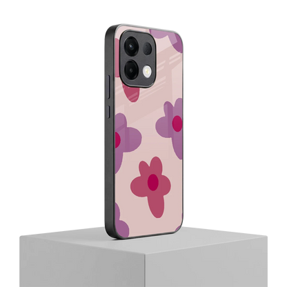 Floral Purple oppo k13 5g mobile cover | shockproof glass phone case