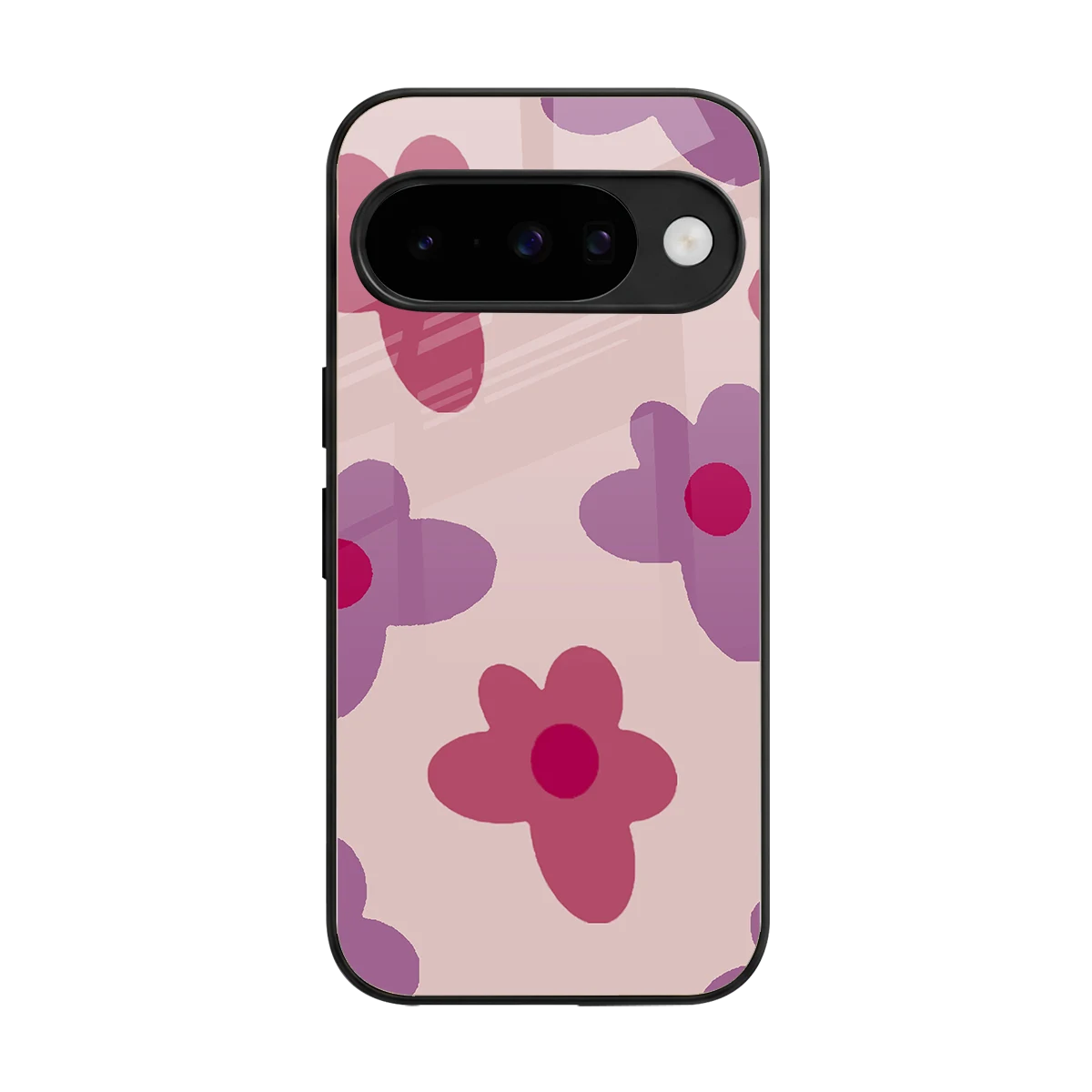 Floral Purple back phone cover | glass case for google pixel 10