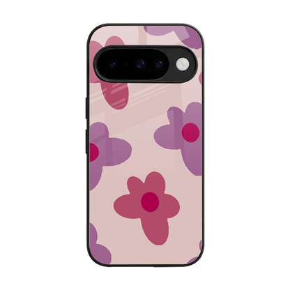 Floral Purple back phone cover | glass case for google pixel 10