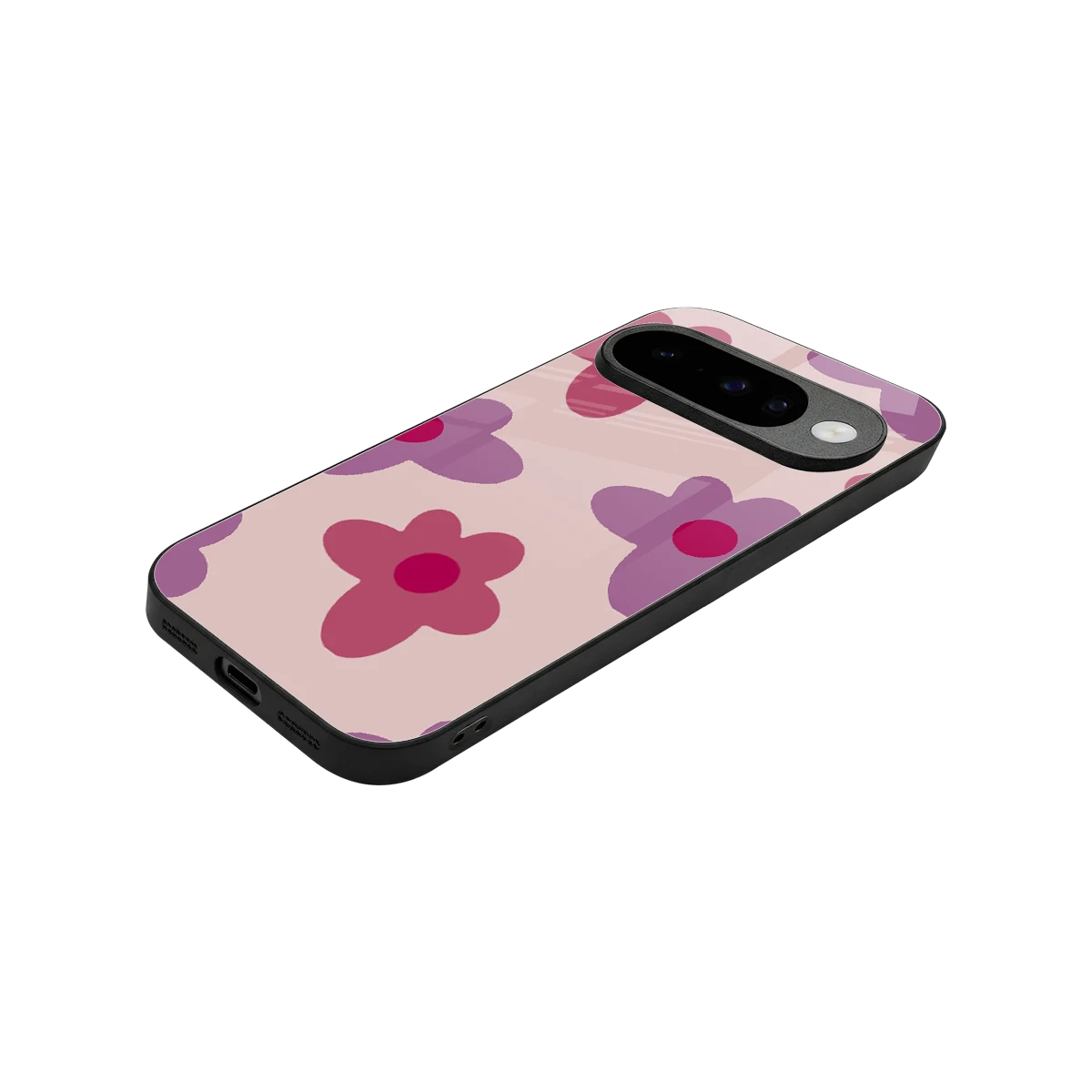 Floral Purple stylish phone case for google pixel 10 | glossy glass and slim fit