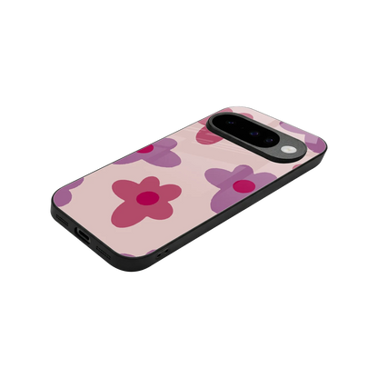 Floral Purple stylish phone case for google pixel 10 | glossy glass and slim fit