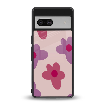 Floral Purple back phone cover | glass case for google pixel 7