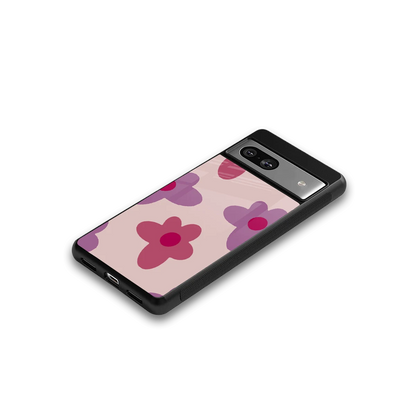 Floral Purple google pixel 7a mobile cover | shockproof glass phone case