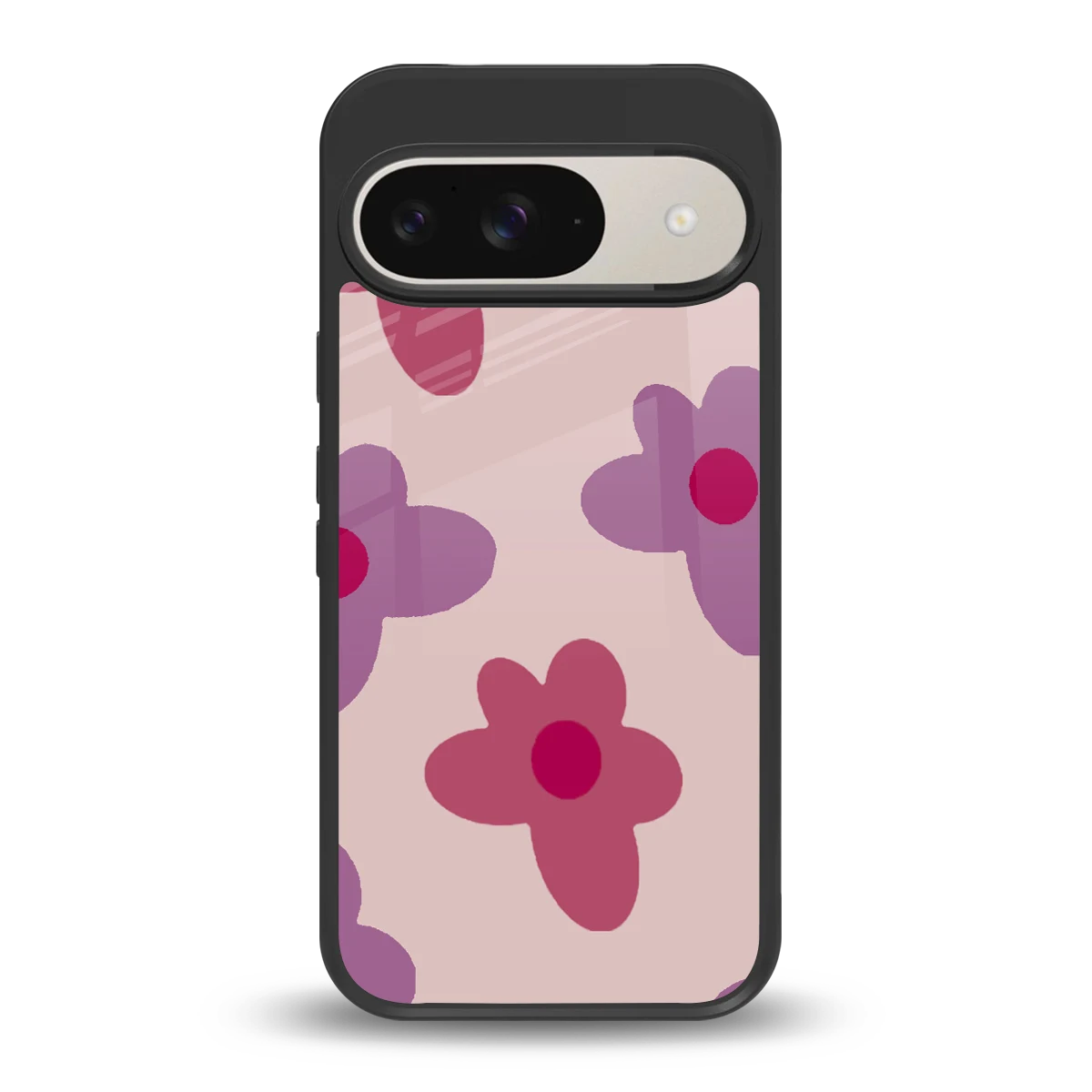 Floral Purple back phone cover | glass case for google pixel 9