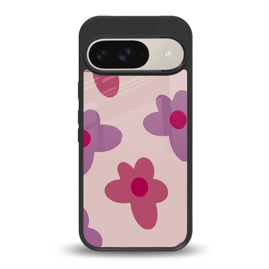 Floral Purple back phone cover | glass case for google pixel 9