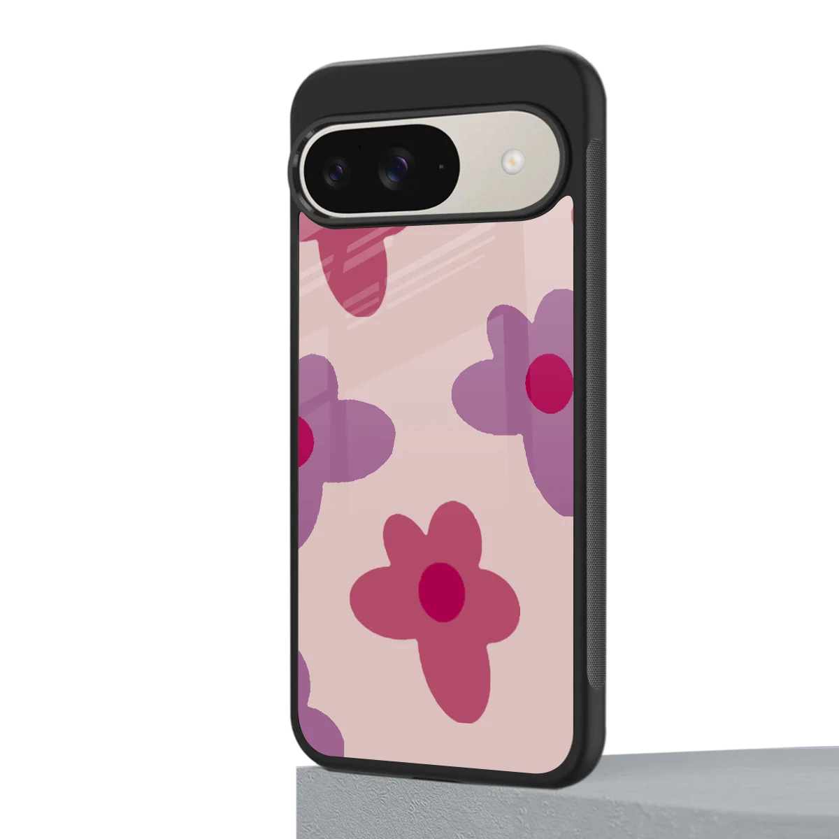 Floral Purple google pixel 9 mobile cover | shockproof glass phone case