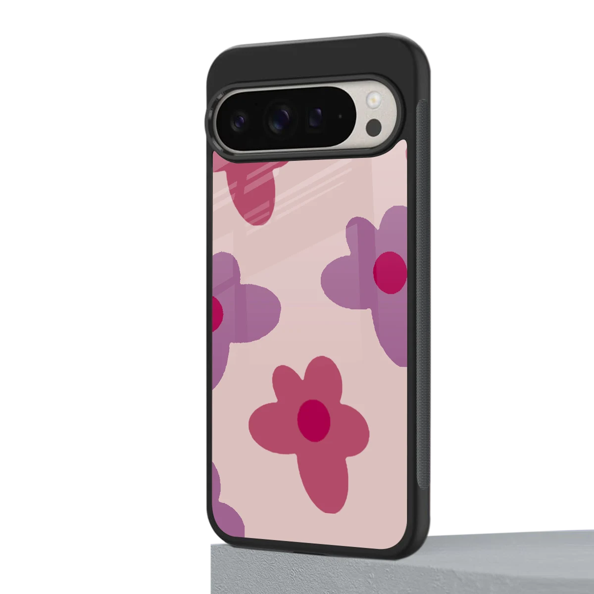 Floral Purple google pixel 9 pro mobile cover | shockproof glass phone case