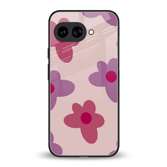 Floral Purple back phone cover | glass case for google pixel 9a