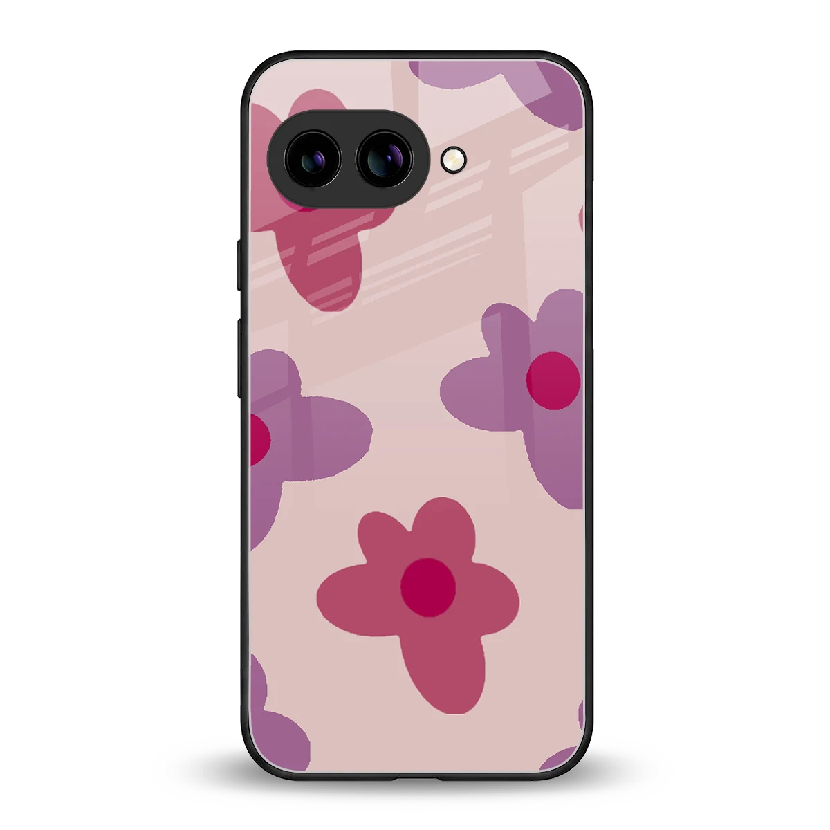 Floral Purple back phone cover | glass case for google pixel 10a