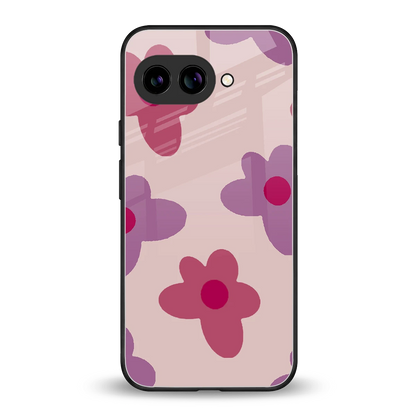 Floral Purple back phone cover | glass case for google pixel 10a