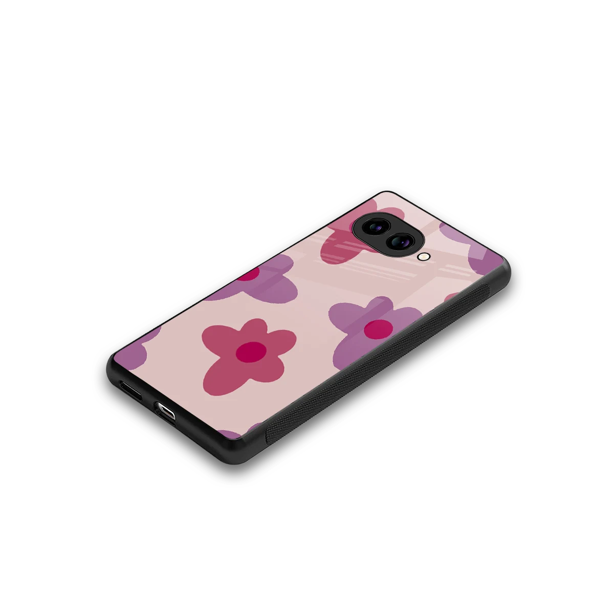 Floral Purple stylish phone case for google pixel 10a | glossy glass and slim fit