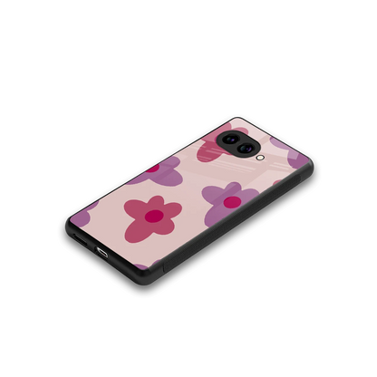 Floral Purple stylish phone case for google pixel 10a | glossy glass and slim fit