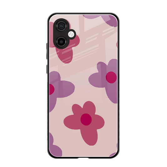 Floral Purple back phone cover | glass case for samsung galaxy a06 5g