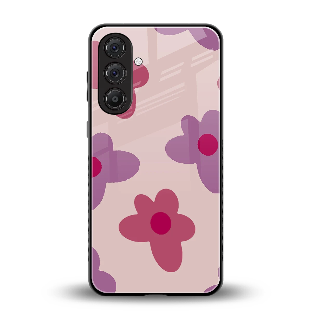 Floral Purple back phone cover | glass case for samsung galaxy a37 5g