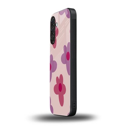 Floral Purple samsung galaxy a37 5g mobile cover | shockproof glass phone case