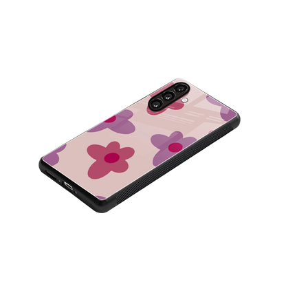 Floral Purple stylish phone case for samsung galaxy a37 5g | glossy glass and slim fit