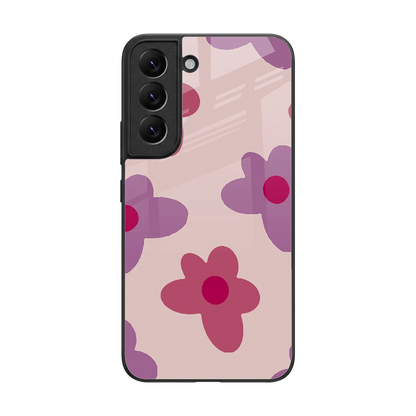Floral Purple back phone cover | glass case for samsung galaxy s22