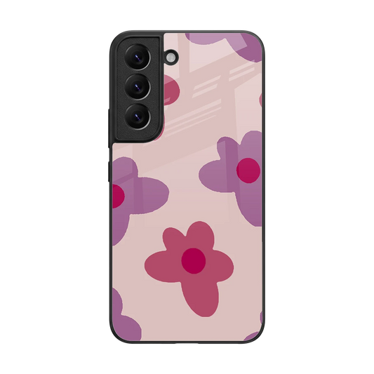 Floral Purple back phone cover | glass case for samsung galaxy s22