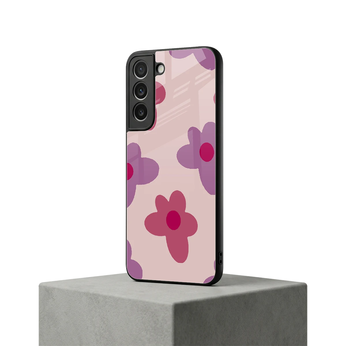 Floral Purple samsung galaxy s22 mobile cover | shockproof glass phone case