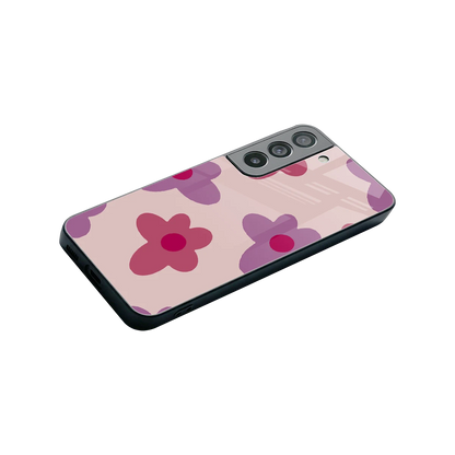 Floral Purple stylish phone case for samsung galaxy s22 | glossy glass and slim fit
