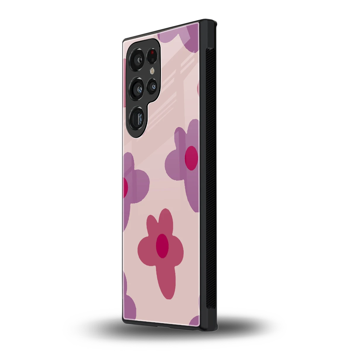 Floral Purple samsung galaxy s24 ultra mobile cover | shockproof glass phone case
