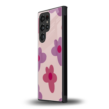 Floral Purple samsung galaxy s24 ultra mobile cover | shockproof glass phone case