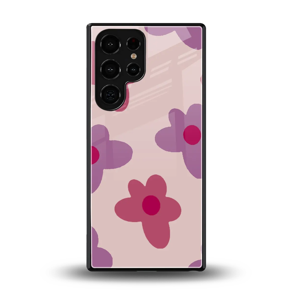 Floral Purple back phone cover | glass case for samsung galaxy s26 ultra