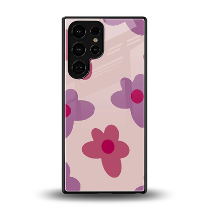 Floral Purple back phone cover | glass case for samsung galaxy s26 ultra